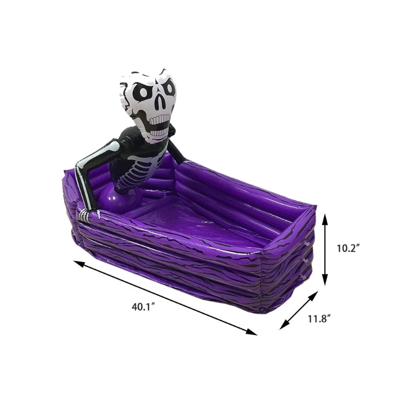 

Halloween Skull Skeleton Inflatable Serving Buffet Bar Beverage Ice Bucket Salad Floating Tray Pool Beer Drinking Cooler