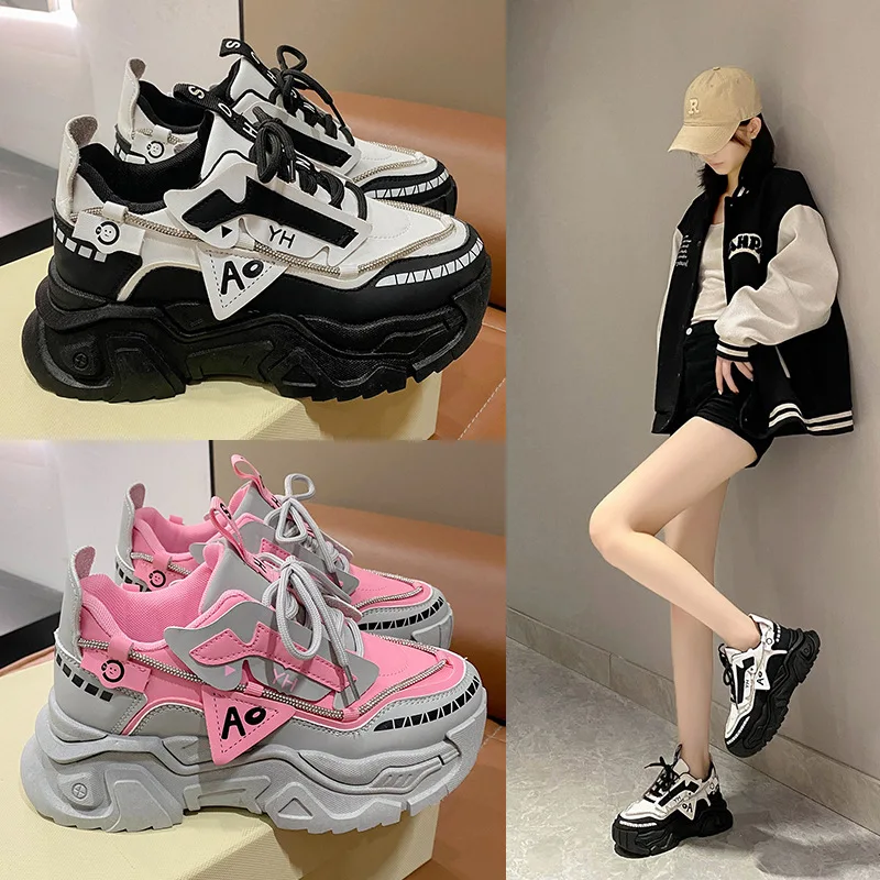 

Women's Sports Shoes White Kawaii Female Sneakers Casual Spring Autumn Basket Tennis Platform Flat Running Vulcanize Lolita 2023