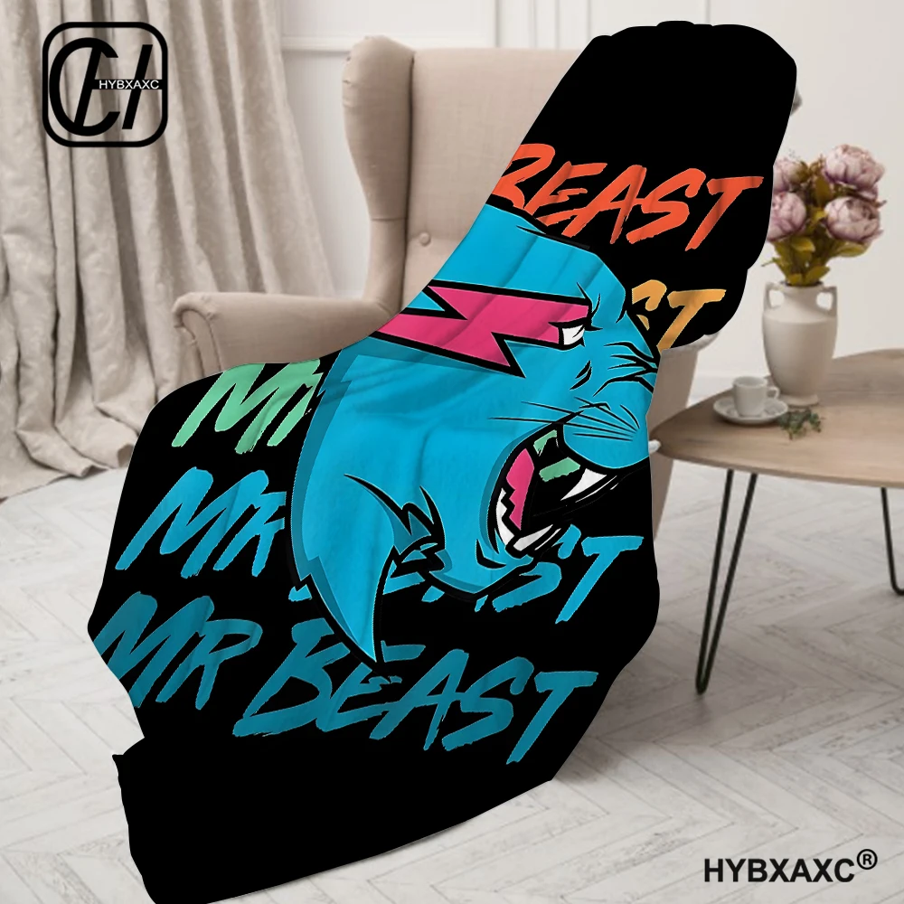 Retro Vintage Mr Game Blanket Fleece All Season Funny Mr Gaming Beast Portable Throw Blanket for Bed Car Plush Thin Quilt 6