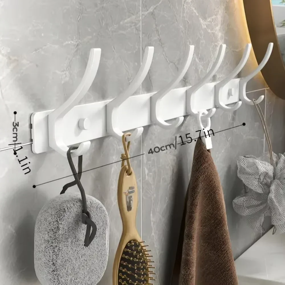 Dual Hanger Coat Hook - 3.6 Hangers, Ideal for Bathroom, Clothes, Hat Storage, Also Functions as Towel & Coat Rack 2