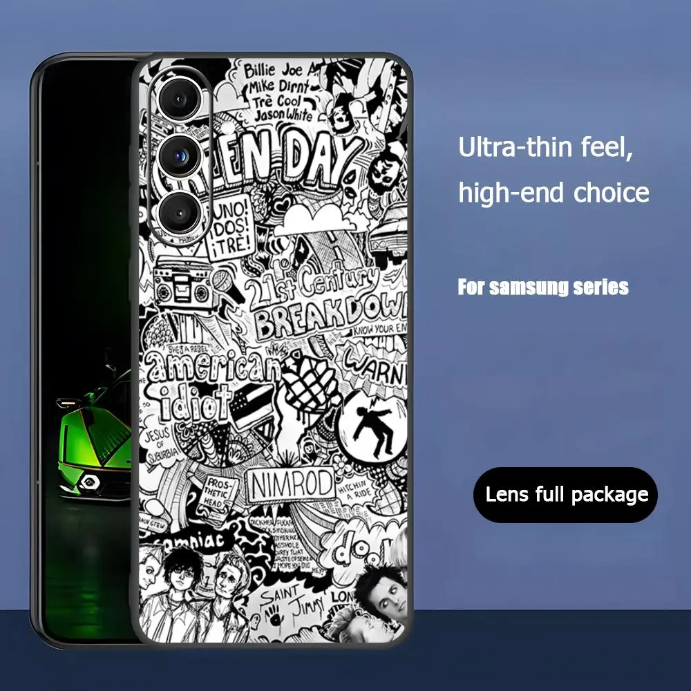 Vibrant Green Day Band Soft Black Phone Case