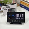 Large Screen Weather Clock 8082T Weather Clock Color Screen Display Temperature Humidity  Voice-activated Electronic Alarm Clock 5