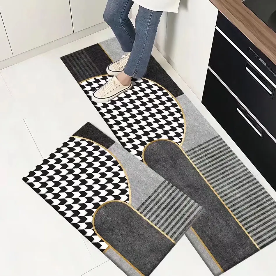 Kitchen Mat Anti Slip Bath Floor Mat Bedroom Living Room Soft Long Rug Hallway Carpet Household Entrance Doormat  Tapis Chambre