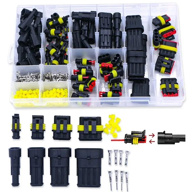 Description Picture 5 of item240/352Pcs Car Waterproof Connector Kit HID Xenon Lamp Harness Plug Connector 1/2/3/4 Holes
