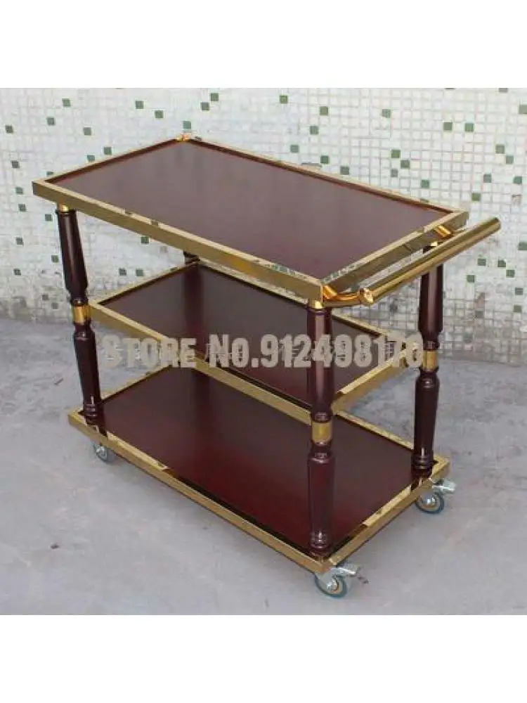 Dining Cart Wine Cart Restaurant Hotel Hand Push Dining Trolley Tea KTV Snacks Dim Sum Commercial