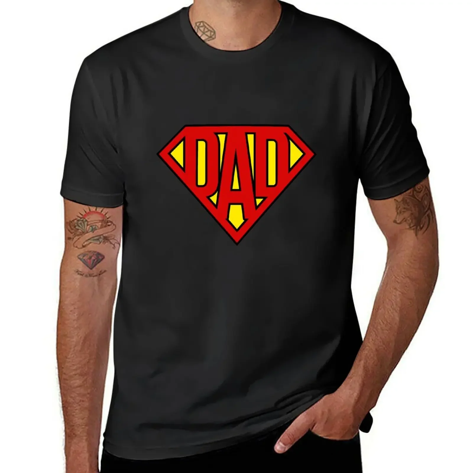 

Super Dad T-Shirt Short sleeve tee oversized summer clothes vintage clothes mens graphic t-shirts pack