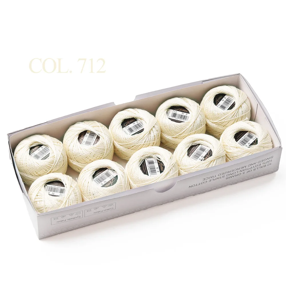 Egyptian Long Staple Cotton Embroidery and Hand Sewing Thread Set - 10 Balls