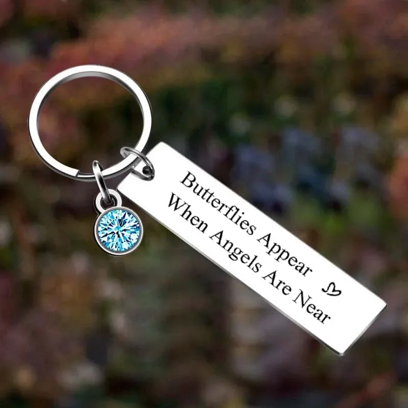 

Metal Butterfly Memorial Gifts Keychain Loss of Mother Grandma Sister Daughter Sympathy Gift Key Chain Pendant Jewelry