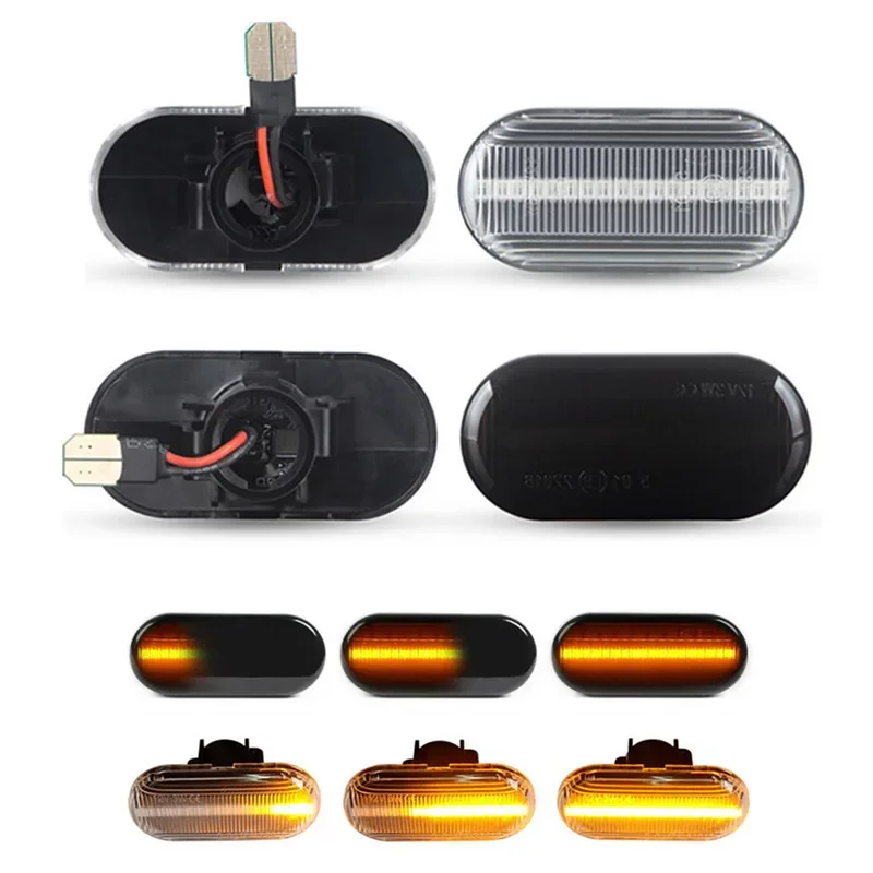 

2Pcs Led Flowing Car Side Marker Lights Turn Signal Indicator Lamps 12V For Mercedes-Benz Smart Fortwo W453 C453 2014-2019