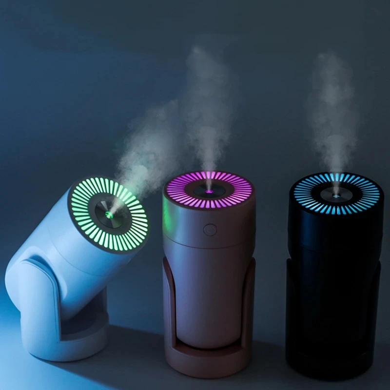 

Shaking Head Air Humidifier Vehicle Purification 220ML Cool Water Mist Maker Colorful Night Lights USB Home Mute Steam Generator