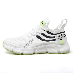 Breathable Mesh Platform Sneakers - Stylish Unisex Outdoor Sports Footwear - 45 (WHITE)