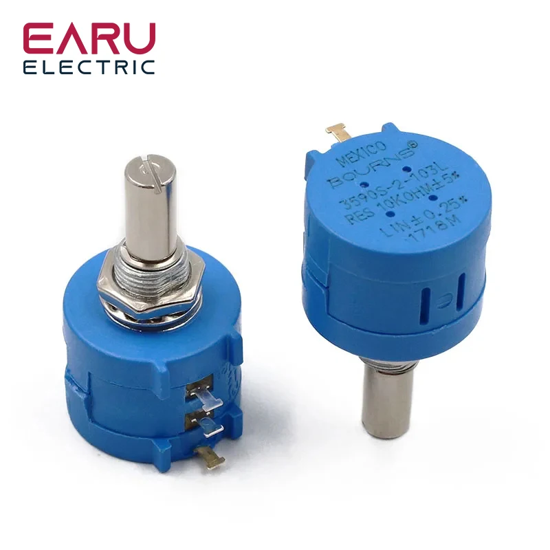 10pcs/lot Wire wound potentiometer 3590S-2-103L 3590S 10K Ohm Precision Multiturn 10 Ring Turns Linear Rotary