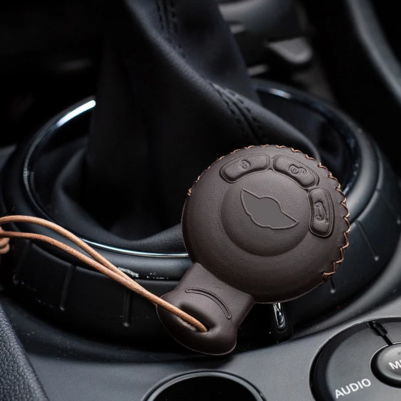 

Чехол для автомобильного ключа, набор цепочек из воловьей кожи, стильный аксессуар, украшение для MINI Cooper R55 R56 R57 R58 R59 R60 R61