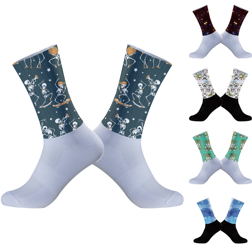 

Велосипедные носки, Нескользящие велосипедные носки, компрессионные велосипедные носки, новинка 2024, спортивные носки для бега на открытом воздухе