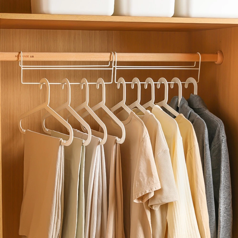 Space-Saving Multi-Function Closet Organizer Hanger Rod