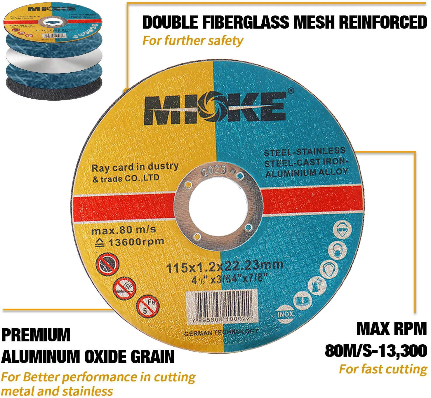 Metal Grinding Wheel 115mm Stainless Steel Cut Off Disc Dremel Abrasives Grinding Disc For Angle Grinder Accessories 5-50pcs