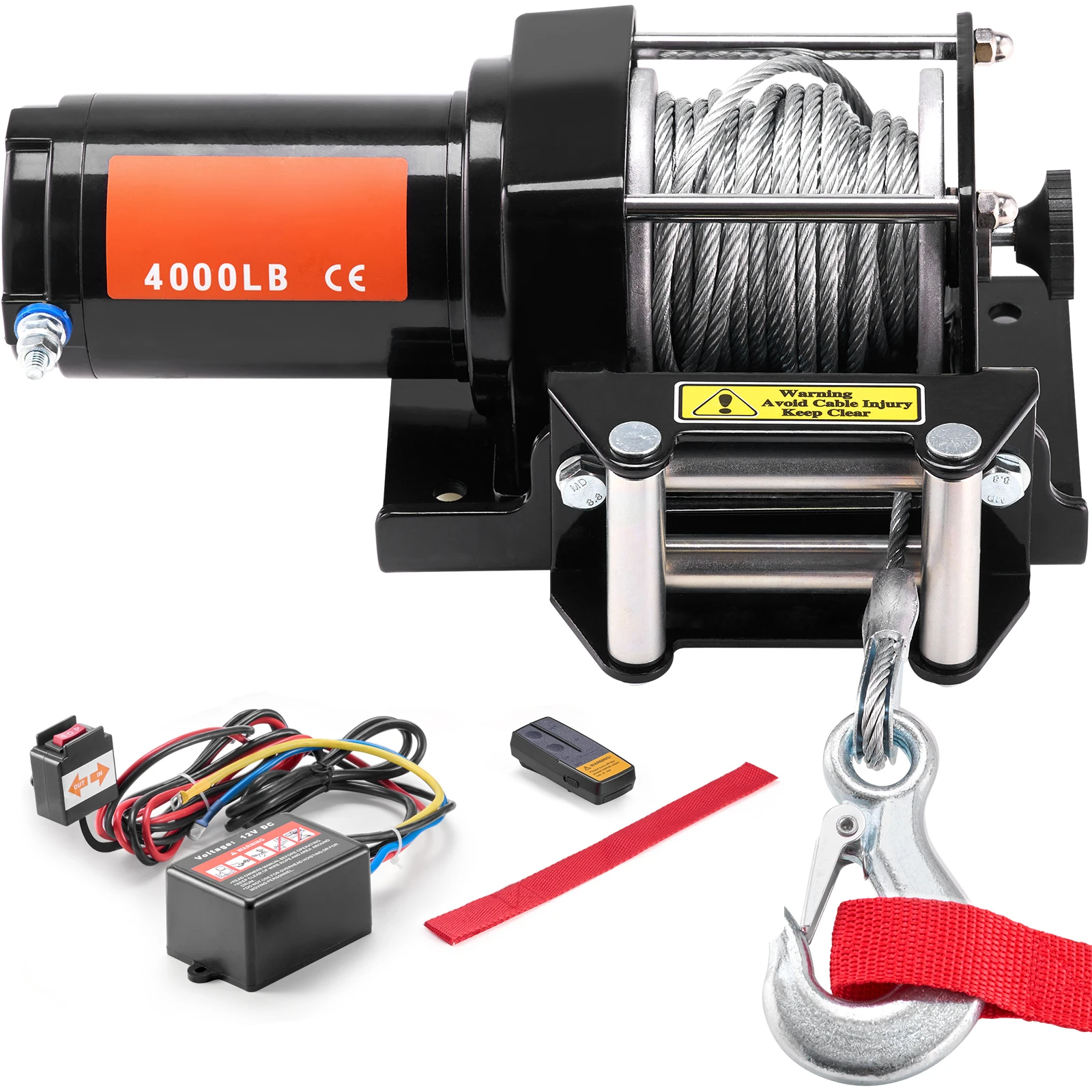 Electric Winch with Steel Cable for ATV UTV Towing