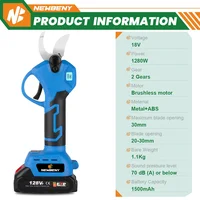 NewBeny 30mm Brushless Electric Pruning Shears 2 Gears Efficient Cordless Fruit Tree Bonsai Garden Tools For Makita 18V Battery 2