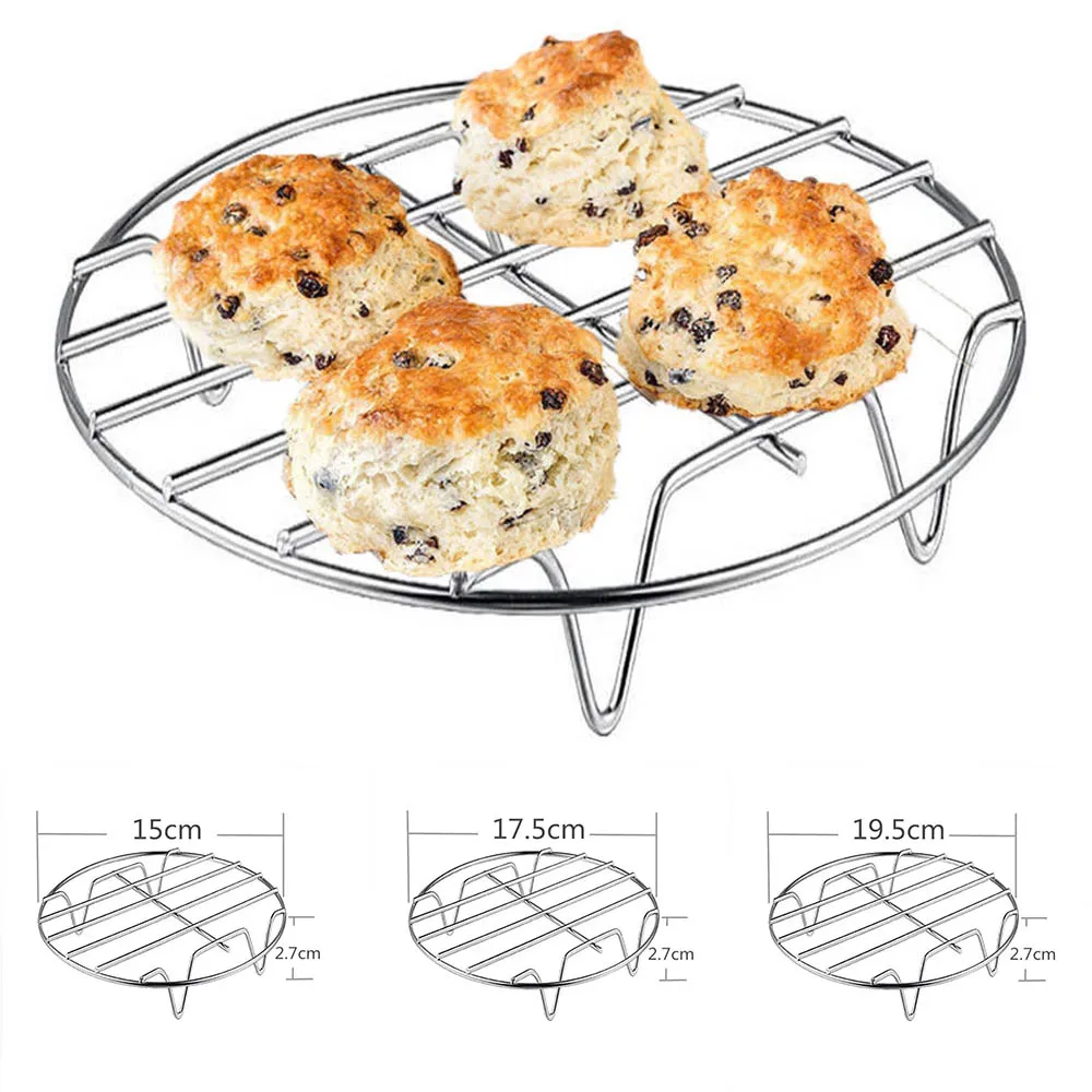 

Stainless Steel Steamed Grill Air Fryer Accessories Cooking Steaming Racks for Steaming Vegetables Rice Racks for Kitchen Tools