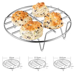 Stainless Steel Steamed Grill Air Fryer Accessories Cooking Steaming Racks for Steaming Vegetables Rice Racks for Kitchen Tools