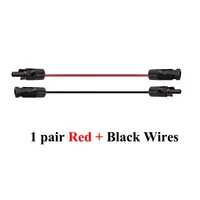 1 paire de câbles d'extension solaire 12 10AWG 4/6 mm2 rouge noir avec connecteurs mâles et femelles pour panneaux solaires contrôleur solaire 3