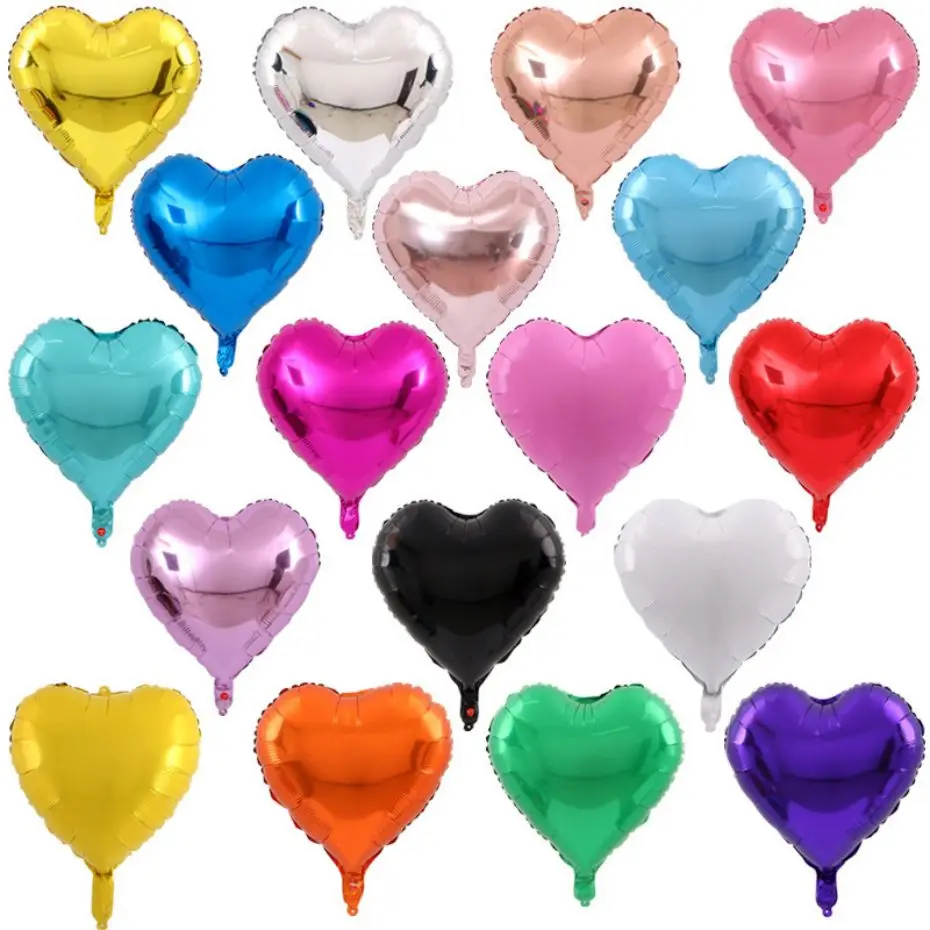 Description Picture 2 of item18 inch Heart Love Aluminum Foil Balloon Baby Shower Child Birthday Party Wedding Decor Supplies Air Balloons Globos