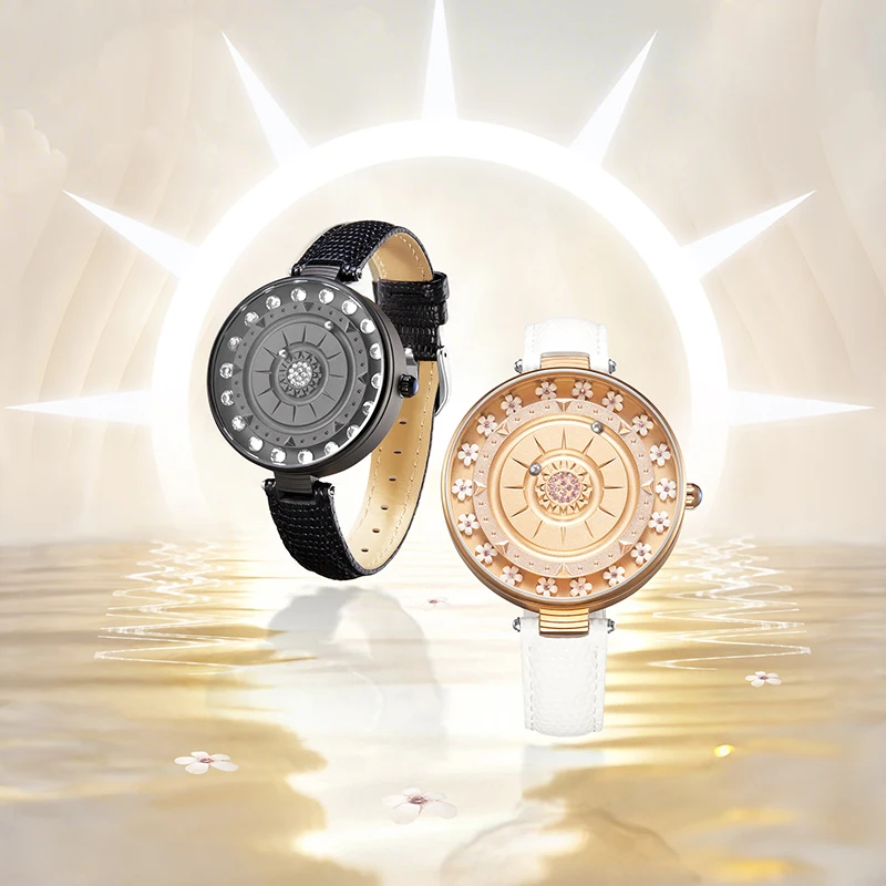 EUTOUR 2025 New Magnetic Quartz Women's Wristwatch - Elegant Ladies Fashion Watch with Leather Strap, U053 Series 5
