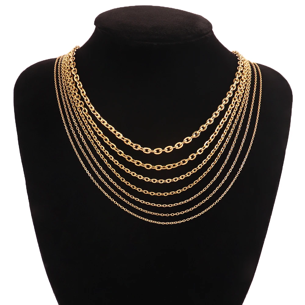 1Meters 1/1.5/2mm Gold Stainless Steel Chain Necklace DIY O Shape Cross Chains for Bracelets Jewelry Making Components stainless steel beads,stainless steel clasps,metal beads,jewelry making tools