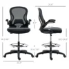 Drafting Chair, Tall Ergonomic Mesh Office Chair for Standing Desk 3