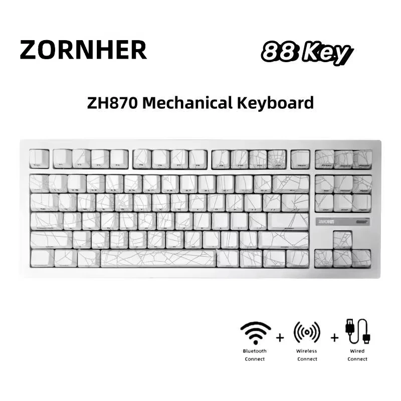 じょー　3.7.8 ZORNHER ZH870 Customizable Mechanical Keyboard RGB Backlight Side