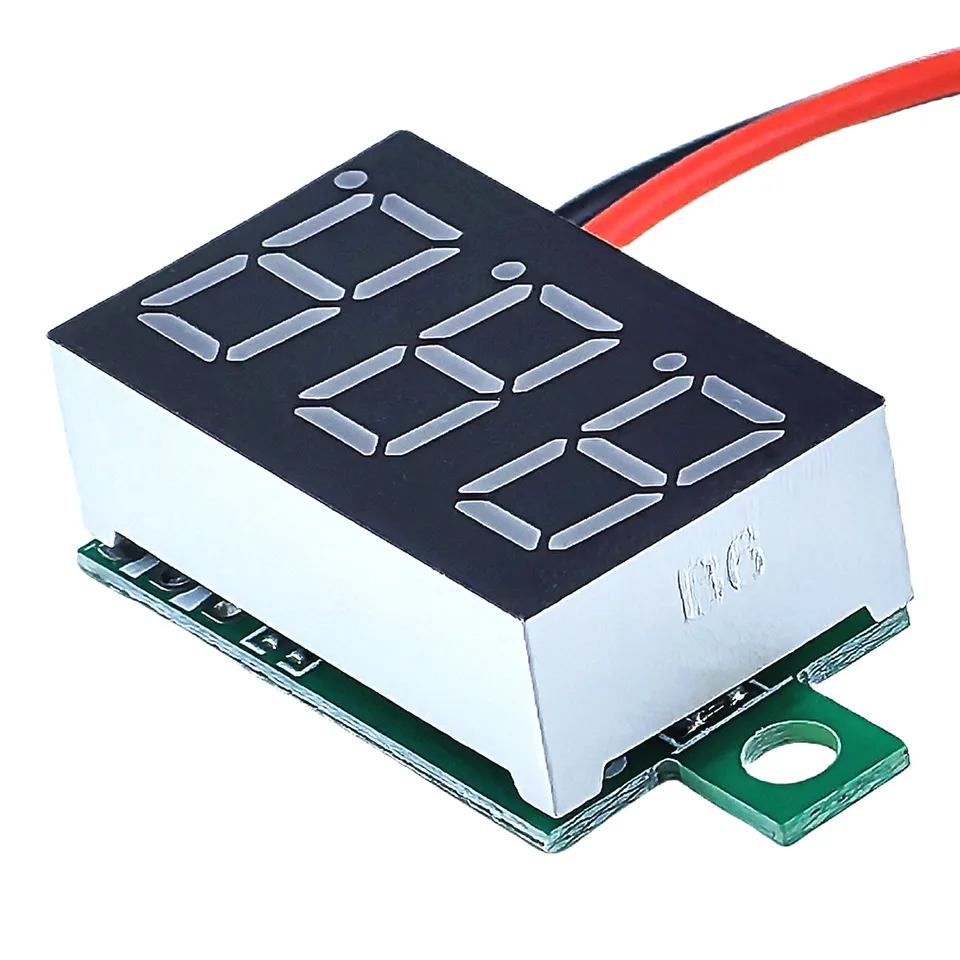 Mini Voltimetro 4,5v - 30v DC 0,28 Pulgadas 2 Hilos - AMARILLO