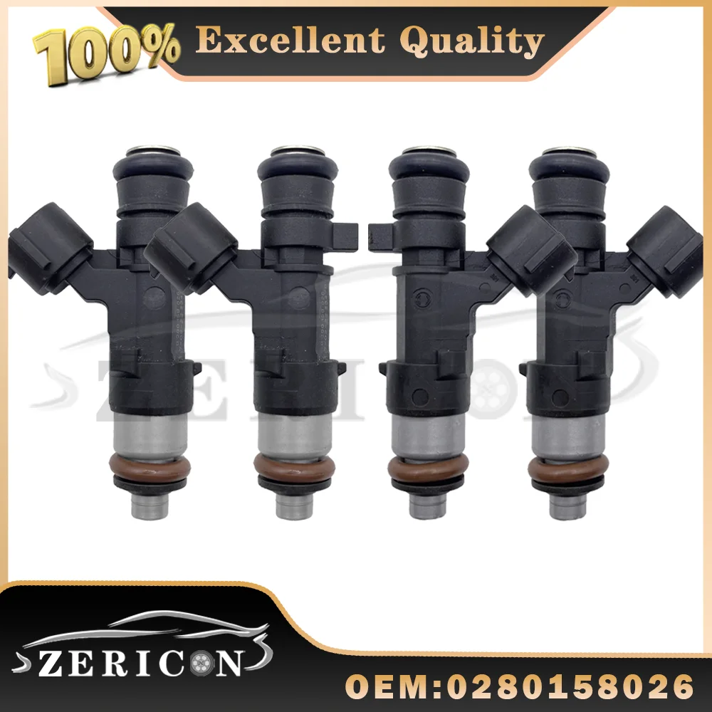 

4Pcs 0280158026 NEW Fuel Injector 06A906031BS 06A906031CC Bico For VW BEETLE GOLF JETTA CITY 2.0L L4 Injection Nozzle Car Parts