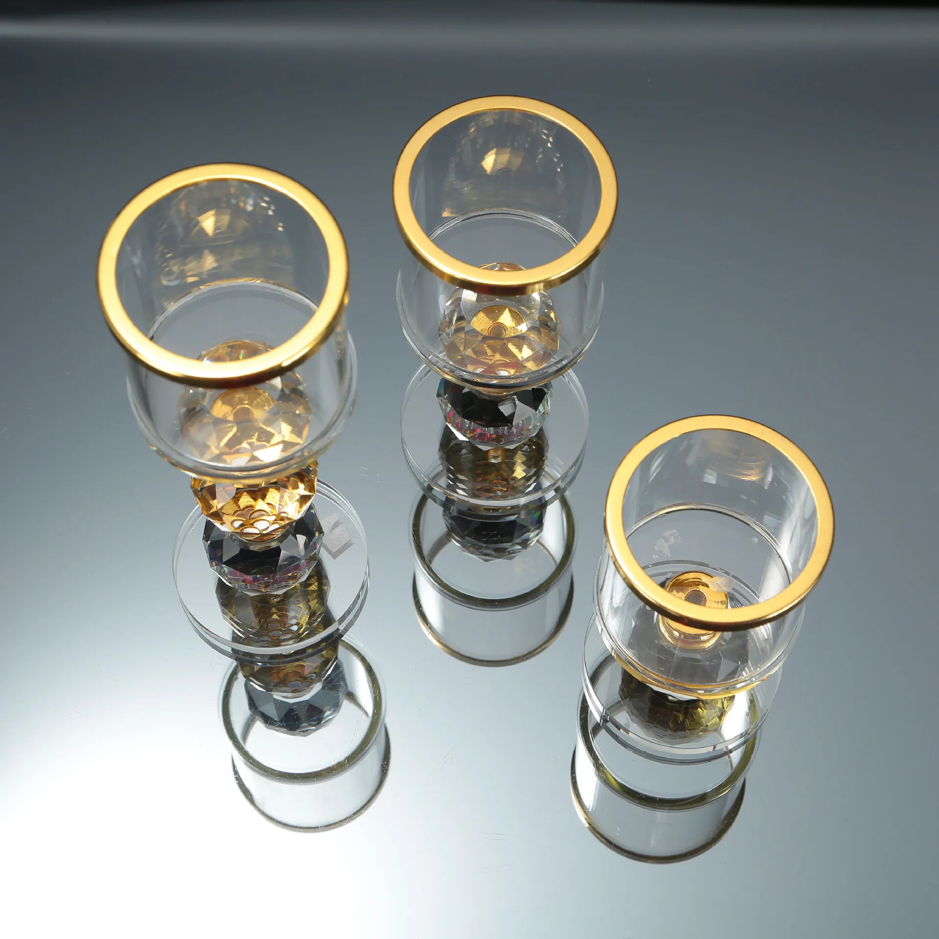 New Year Home Decor Decoration Candle Holder European Romantic Crystal Ornaments Creative Crafts Wedding Centerpieces Crystals