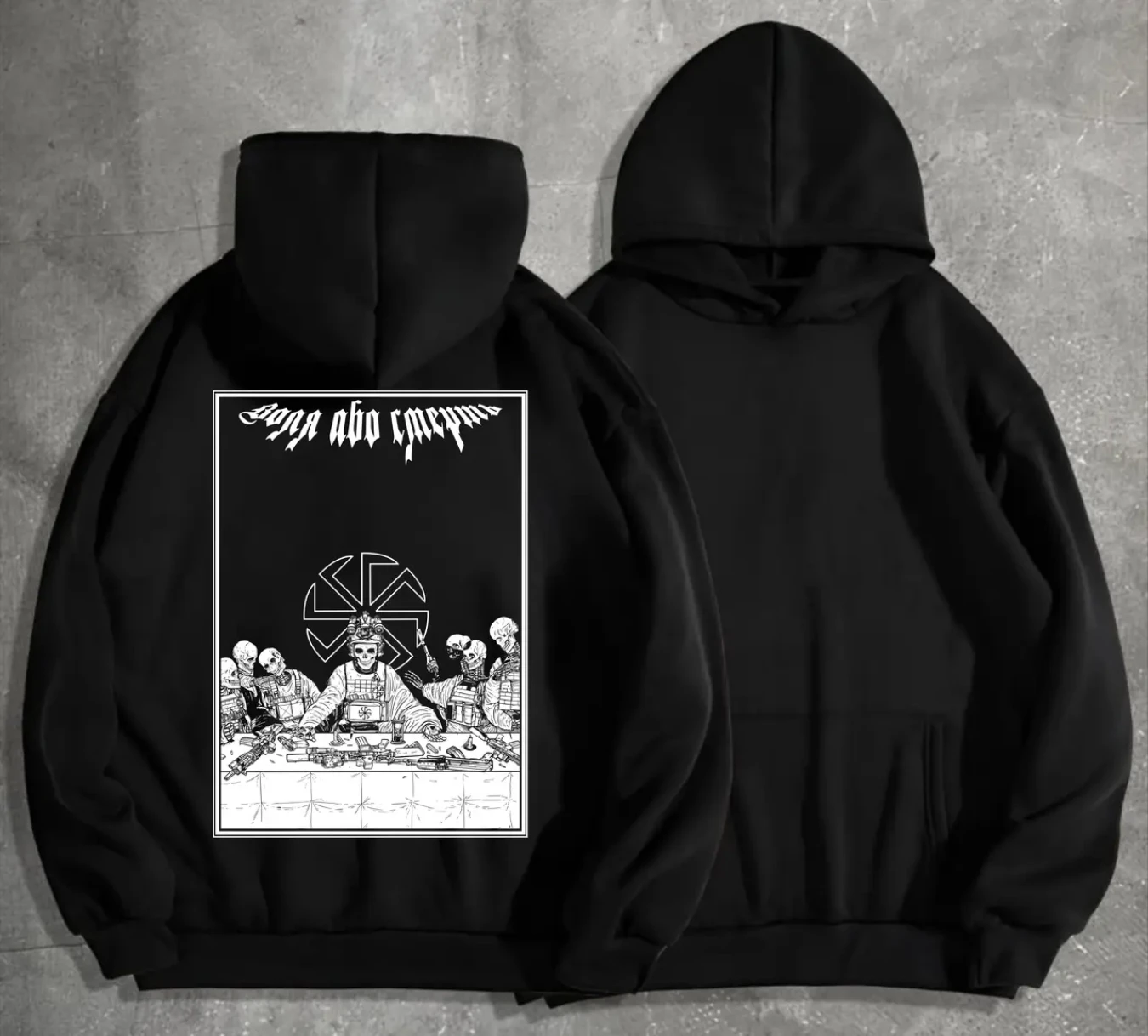 Moletom com capuz quente para outono e inverno, moletom térmico masculino com estampa "Will or Death".