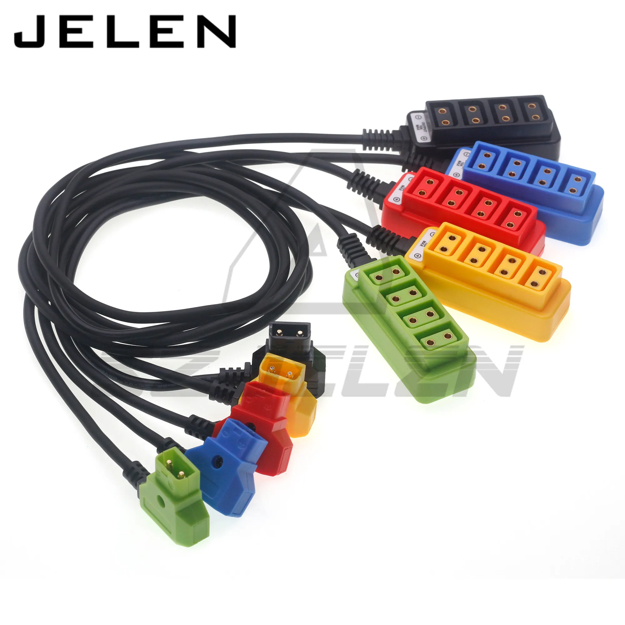 Rosso/Arri Cavo Di Alimentazione Della Fotocamera, D-Tap B-Tipo Connettore Femmina 1/4, D-Tap Spina A 4 D-Tap Connettore Femmina 150 Cm