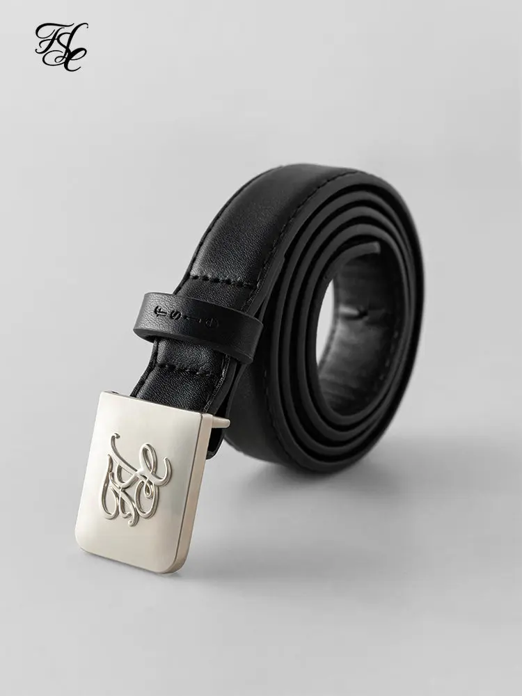 

FSLE Black Belt For Women's 2023 New Design Sense Niche Women's Versatile Belt For Women