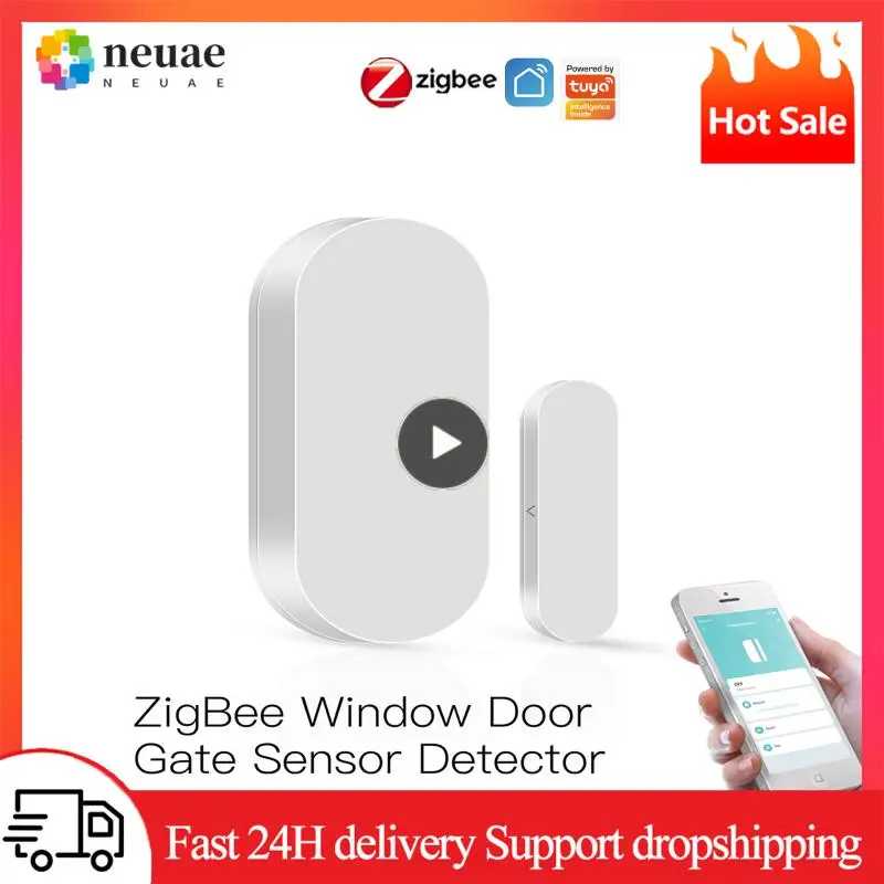 

For Zigbee Tuya Smart Door Window Sensor Wireless Door Open/Close Detector Home Alarm Security Protection Smart Life APP Control