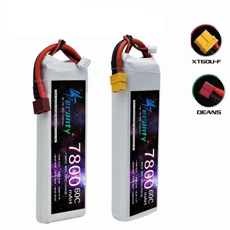 Batterie LiPo 2S 7.4V 1500-2700mAh 45C pour RC - XT60/T Plug