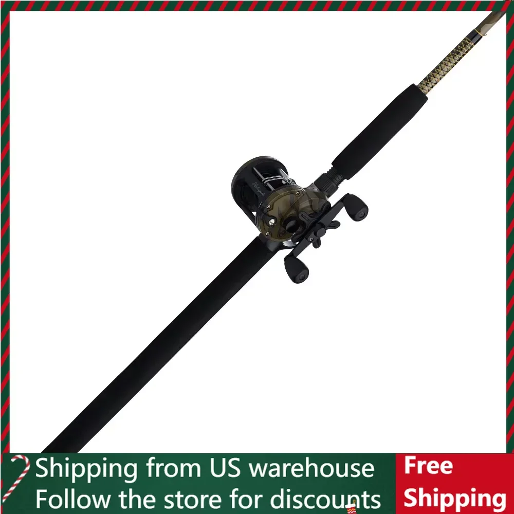 

7’ Camo Conventional Fishing Rod and Reel Casting Combo Free Shipping Accessories Rods Equipment Sports Entertainment