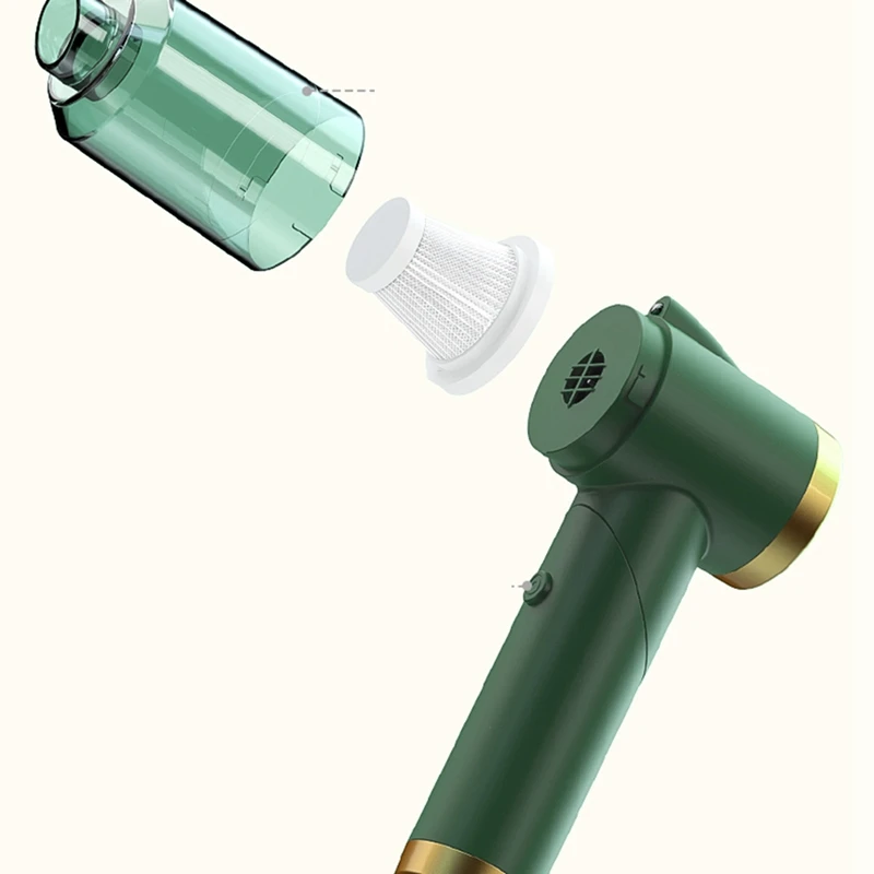 무선 핸드헬드 진공 청소기, 강력한 진공 청소기, 접이식 집진기, LED 자동차 필터 포함