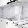Kitchen Oil-proof Self Adhesive Stickers Stove Anti-fouling High-temperature Wallpaper Cabinet Film Contact Paper Marble Decor 1
