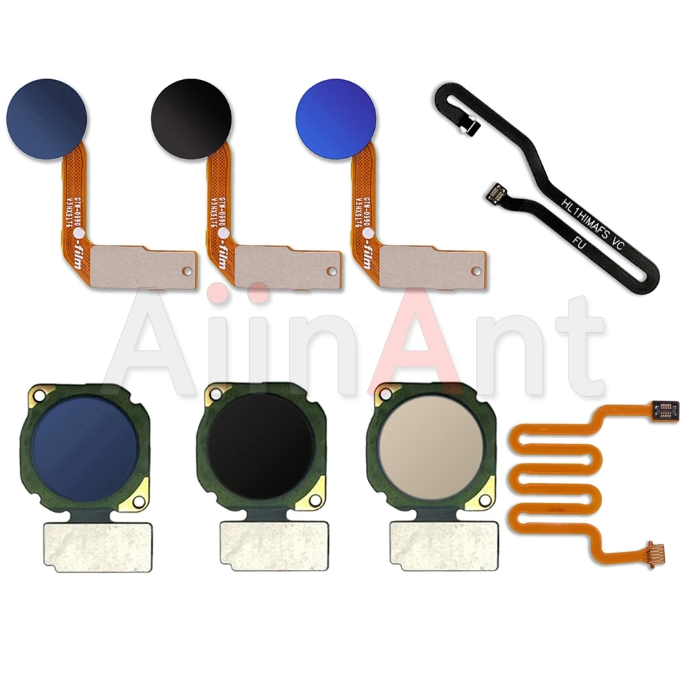 Flex + Touche Home + Lecteur Empreintes Pour Huawei P Smart 2019 – Or, Bleu, Blanc, Noir