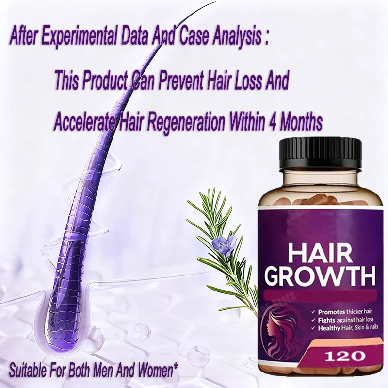 Siero per la ricrescita dei capelli – Nutre i follicoli e penetra nelle radici, trattamento naturale per una regenerazione dei capelli dall'aspetto più folto e denso - immagine 4
