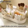 Cosmetic Desktop Storage Box Makeup Organizer 360 Degree Rotating Perfume Organizer Large Capacity Makeup Brush Holder 3