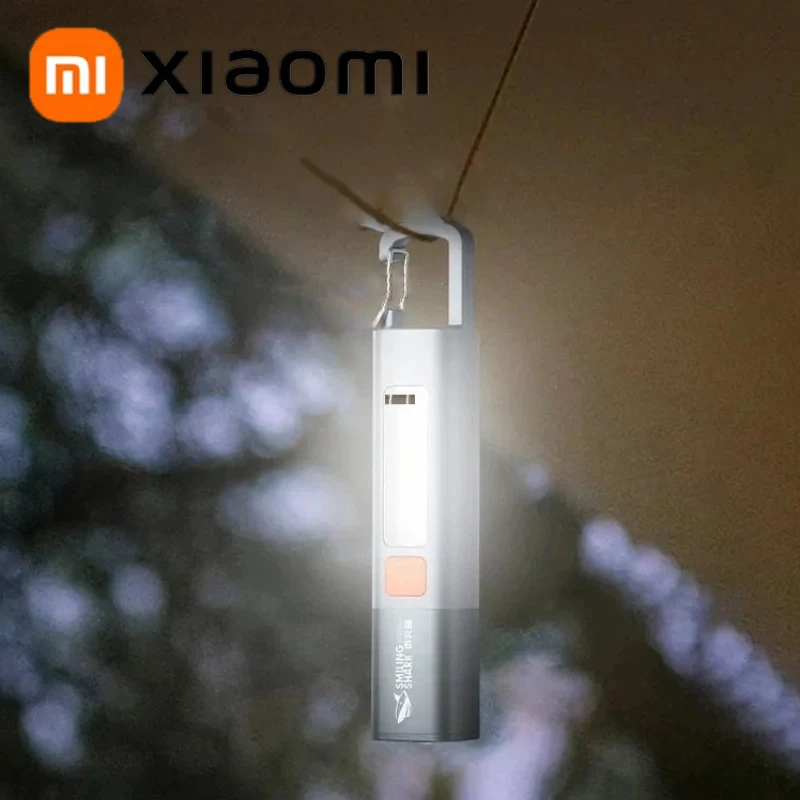 Portable LED Flashlight USB Rechargeable With Hook Zoomable Torch For XIAOMI Outdoor Camping Hiking Long-range Emergency Lantern