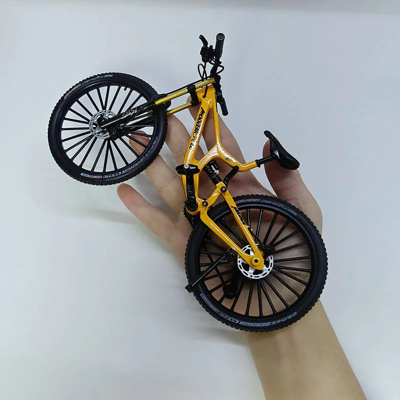 Model Mini Alloy Bicycle Diecast Metal Toy Bikes Shock Absorption Mountain Finger Bicycle Simulation Collection Toys 1:8