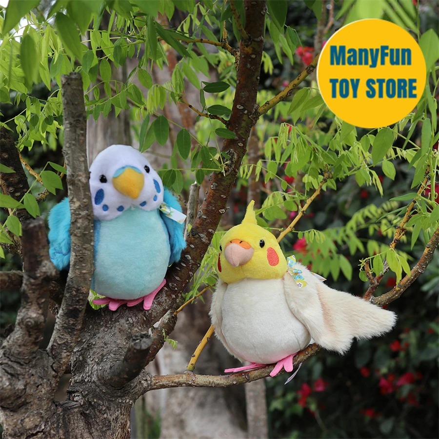 Budgerigar Cockatiel Parrot High Fidelity Anime Cute Plushie Budgie Bird Plush Toys Lifelike Animals Simulation Stuffed Doll Kid 3