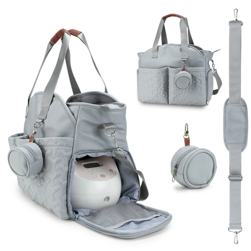 large-capacity-travel-baby-diaper-bag-multi-pockets-mommy-bag-breast-pump-bag-nappy-bottle-milk-powder-stroller-storage-bag-tote