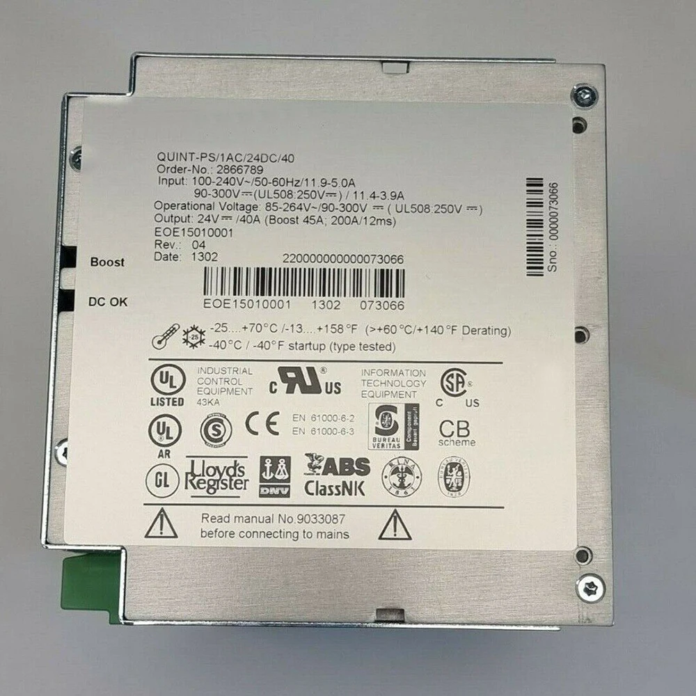 2866789 QUINT-PS/1AC/24DC/40-2866789 QUINT POWER Switching Power Supply Fast Ship Works Perfectly High Quality 5 2866789 QUINT-PS/1AC/24DC/40-2866789 QUINT POWER Switching Power Supply Fast Ship Works Perfectly High Quality - Image 3