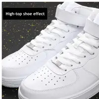 4 pièces AF1 lacets noir blanc lacets plats et décoration de chaussures costume Sneaker lacet Air Force one chaussures accessoires 6